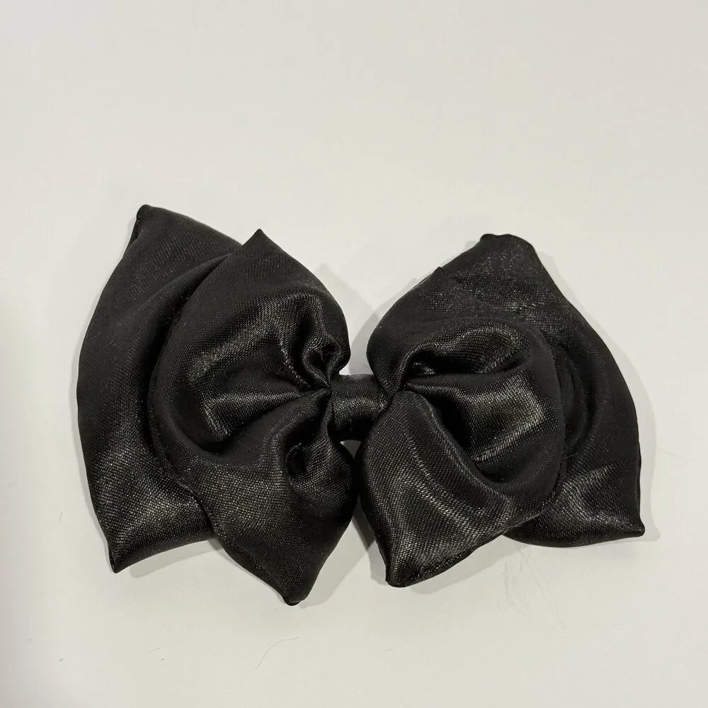 New Coquette black hair Satin bow for women and girls